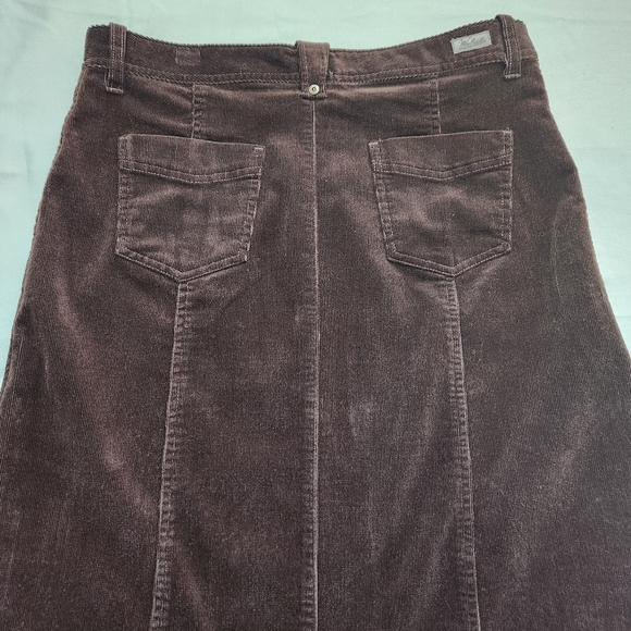 WOOLRICH Brown Vintage Corduroy A-Line Skirt - 10 - Picture 7 of 15